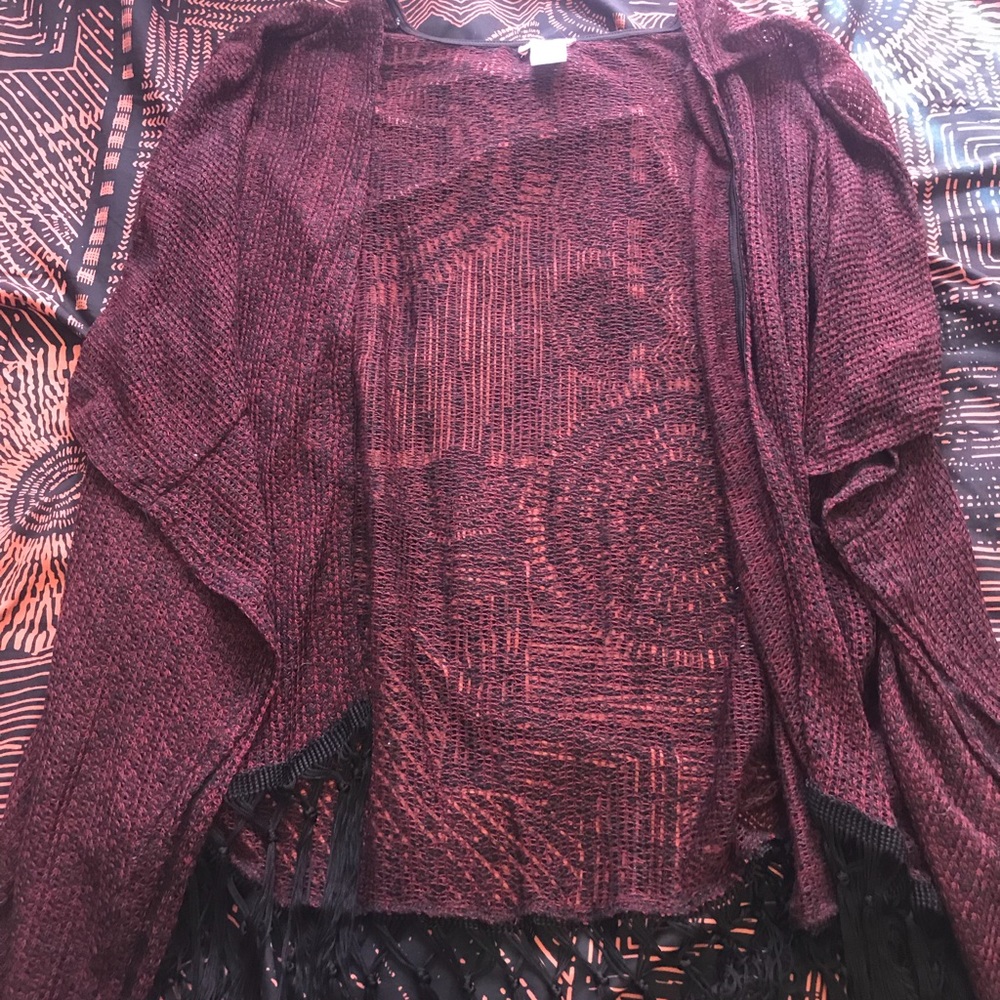 Red and Black Cover Up/Cardigan